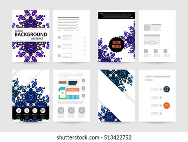 Annual report brochure template, Leaflet cover presentation, Flyer abstract flat background design, A4 layout vector.