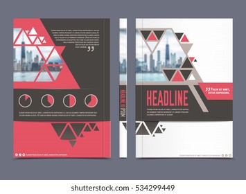 Annual report brochure template and universal paper business layout with abstract design vector illustration