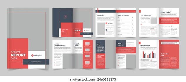 Annual Report Brochure Template, Vector Template, Proposal Design, A4 Template