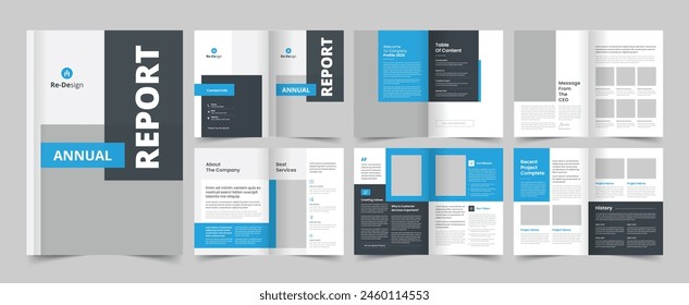 Annual Report Brochure Template, Vector Template, Proposal Design, A4 Template