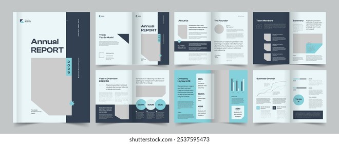 Informe anual Folleto Plantilla, Plantilla del Vector, Diseño de propuestas, Plantilla A4