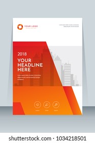 Annual report, broshure, flyer, magazine abstract background, red cover, size template A4. Corporate Presentation, Poster, Website, Portfolio, Banner, Color Book
