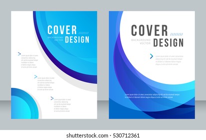 Annual report, broshure, flyer, magazine abstract city background blue cover vector size template A4. Corporate Presentation, Poster, Website, Portfolio, Banner, Color Book