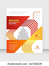 Annual report, broshure, flyer, magazine abstract background orange and red cover vector size template A4. Corporate Presentation, Poster, Website, Portfolio, Banner, Color Book