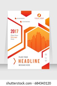 Annual report, broshure, flyer, magazine abstract background, red cover, size template A4. Corporate Presentation, Poster, Website, Portfolio, Banner, Color Book