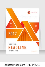 Annual report, broshure, flyer, magazine abstract background, red cover, size template A4. Corporate Presentation, Poster, Website, Portfolio, Banner, Color Book