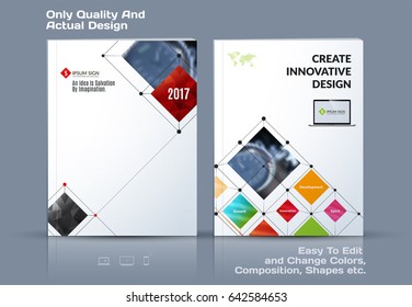 Annual report, business abstract vector template. Brochure design, cover modern layout, poster, flyer in A4 with colourful rectangular shapes, grid for tech, science, market with light background.