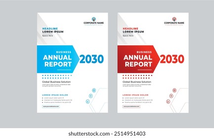 annual report business brochure flyer clean design cover page layout template