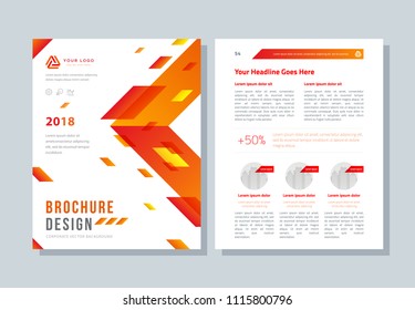 Annual report, business broshure, flyer, magazine abstract background, red cover, size template A4. Corporate Presentation, Banner, Color Book