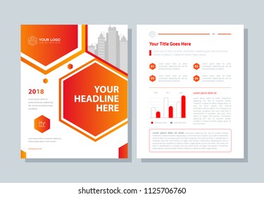 Annual report, business broshure, flyer, magazine abstract background, red cover, size template A4. Corporate Presentation, Banner, Color Book