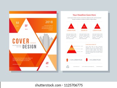 Annual report, business broshure, flyer, magazine abstract background, red cover, size template A4. Corporate Presentation, Banner, Color Book