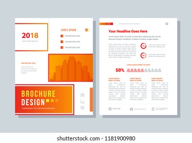 Annual Report, Business Broshure, Flyer, Magazine Abstract Background, Red Cover, Size Template A4. Corporate Presentation, Banner, Color Book