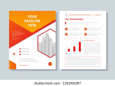 Annual Report, Business Broshure, Flyer, Magazine Abstract Background, Red Cover, Size Template A4. Corporate Presentation, Banner, Color Book