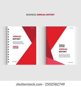 Annual report business cover book collection template design