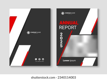 Annual report business cover template. Brochure, magazine, book, presentation layout design, A4 size. Modern cover background. Vector illustration