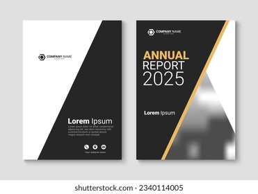 Annual report business cover template. Brochure, magazine, book, presentation layout design, A4 size. Modern cover background. Vector illustration