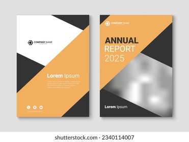 Annual report business cover template. Brochure, magazine, book, presentation layout design, A4 size. Modern cover background. Vector illustration