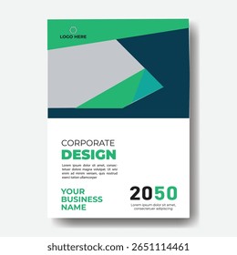 Projeto de modelo de cartaz de relatório anual ou folheto de negócios