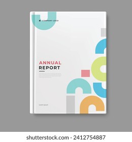 informe anual modelo de negocio portada de diseño de libros vectores 10