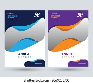 Annual Report Catalog Design Template concept background