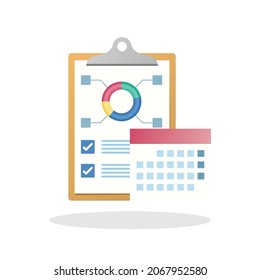 Annual report colored icon for your web site design, logo, app, UI Vector EPS 10. 