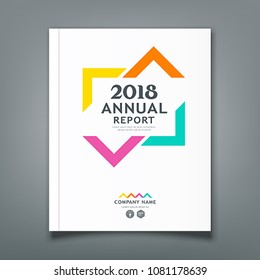 Annual Report colorful triangle design background, vector illustration