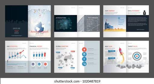 Annual Report For Company Profile & Advertising Agency Brochure, Suitable For Professional Introduction Of The Business And Aims To Inform The Audience About Its Products And Services.