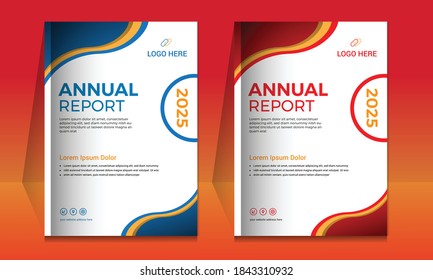 Annual report corporate brochure template layout design. It's also compatible with brochure, booklet, flyer, book cover, magazine cover, report annual, bi-fold, flyer, leaflet. 