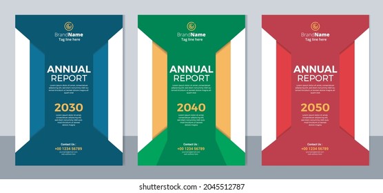 Annual report corporate brochure template layout design. It's also compatible with brochure, booklet, flyer, book cover, magazine cover, report annual, bifold, leaflet. Fully editable