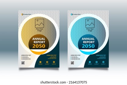 Annual report corporate flyer cover design vector template, You can use flyer, brochure, leflet, magazing, background, bookcover etc for your commercial business in a4 size.