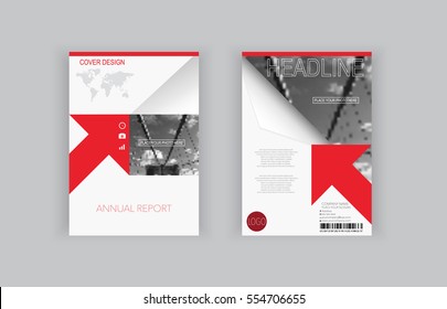 Annual report cover abstract design booklet brochure template cover 