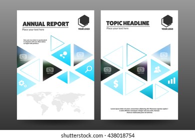 Annual report cover, book cover, business flyer, organize report