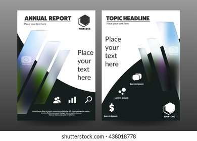 Annual report cover, book cover, business flyer, organize report