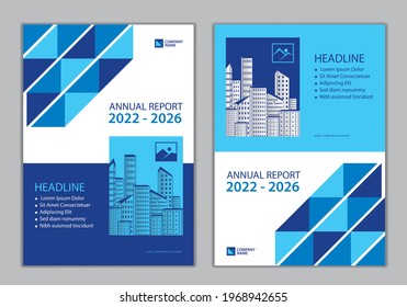 Annual Report Cover Design 20222026 Template: เวกเตอร์สต็อก (ปลอดค่า ...