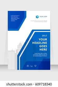 Annual report, cover design abstract background, Magazine, blue color broshure, template A4. Book, Corporate Presentation, Poster, Website, Flyer, Portfolio, Banner