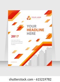 Annual report, cover design abstract background, Magazine, orange and red color broshure, template A4. Book, Corporate Presentation, Poster, Website, Flyer, Portfolio, Banner