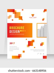 Annual report, cover design abstract background, Magazine, orange and red color broshure, template A4. Book, Corporate Presentation, Poster, Website, Flyer, Portfolio, Banner