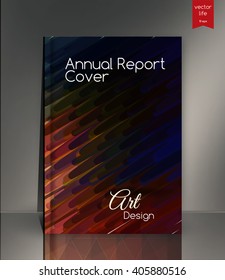 Annual report cover. Cover design. Cover for the company's environmental, energy, and environmental organizations. Vivid Parallel lines forming picturesque texture. Annual report cover. Creative cover