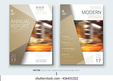 Der Jahresbericht befasst sich mit der Gestaltung. Corporate Business Template für Broschüre, Buch, Katalog, Magazin. Layout mit grünen, modernen Elementen und Foto im urbanen Stil. Kreatives Poster, Broschüre oder Flugkonzept