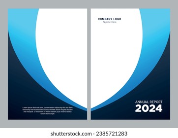 Diseño de portada de informe anual editable
