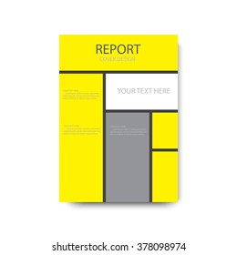 Annual report cover design, modern abstract brochure, A4, material design, vector illustration