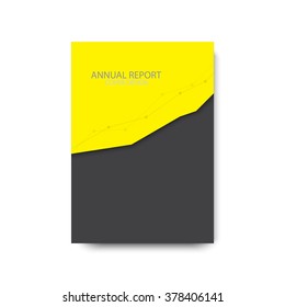 Annual report cover design, modern abstract brochure, A4, material design,  vector illustration