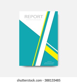Annual report cover design, modern abstract brochure, material design, A4, vector illustration
