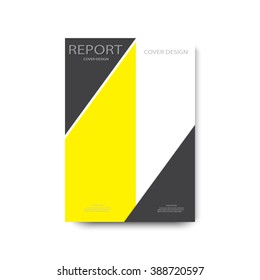 Annual report cover design, modern abstract brochure, material design, A4, vector illustration