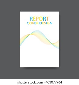 Annual report cover design, modern abstract brochure, A4, vector illustration