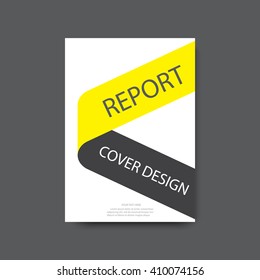 Annual report cover design, modern abstract brochure, A4, vector illustration