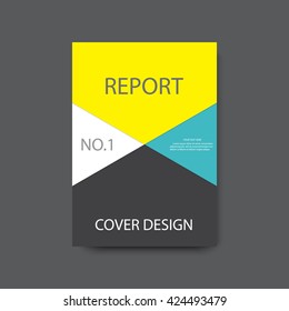 Annual report cover design, modern abstract brochure, material design, A4, vector illustration