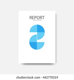 Annual report cover design, modern abstract brochure, LOGO, A4, vector illustration