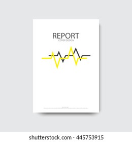 Annual report cover design, modern abstract brochure, minimal style,  A4, vector illustration