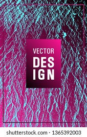 Annual report cover design. Plastic pink black blue synthwave texture. Vector template for corporate annual report. Flat geometric cover leaflet. Fluid buzzing wavy noise ripple texture.
